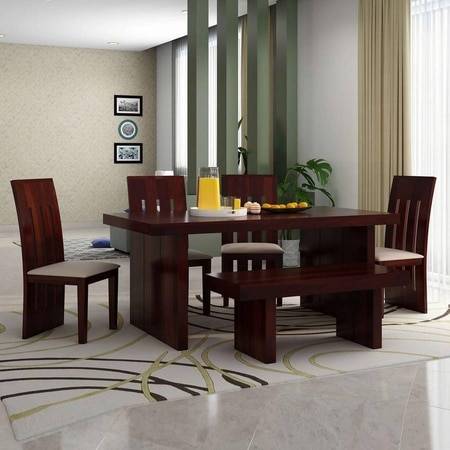 Asher Six Dining Set With Bench