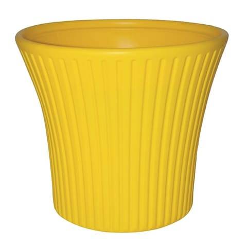 8 Inch Yellow Sunrise Plastic Pot