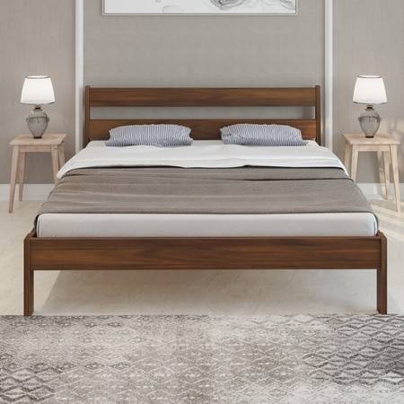 BLUEWUD Roverb Engineered Wood King Size Bed Without Storage Box for Bedroom Home Furniture (Brown Maple - Mattress Size - 78 X 72 Inches) - DIY (Do-It-Yourself)