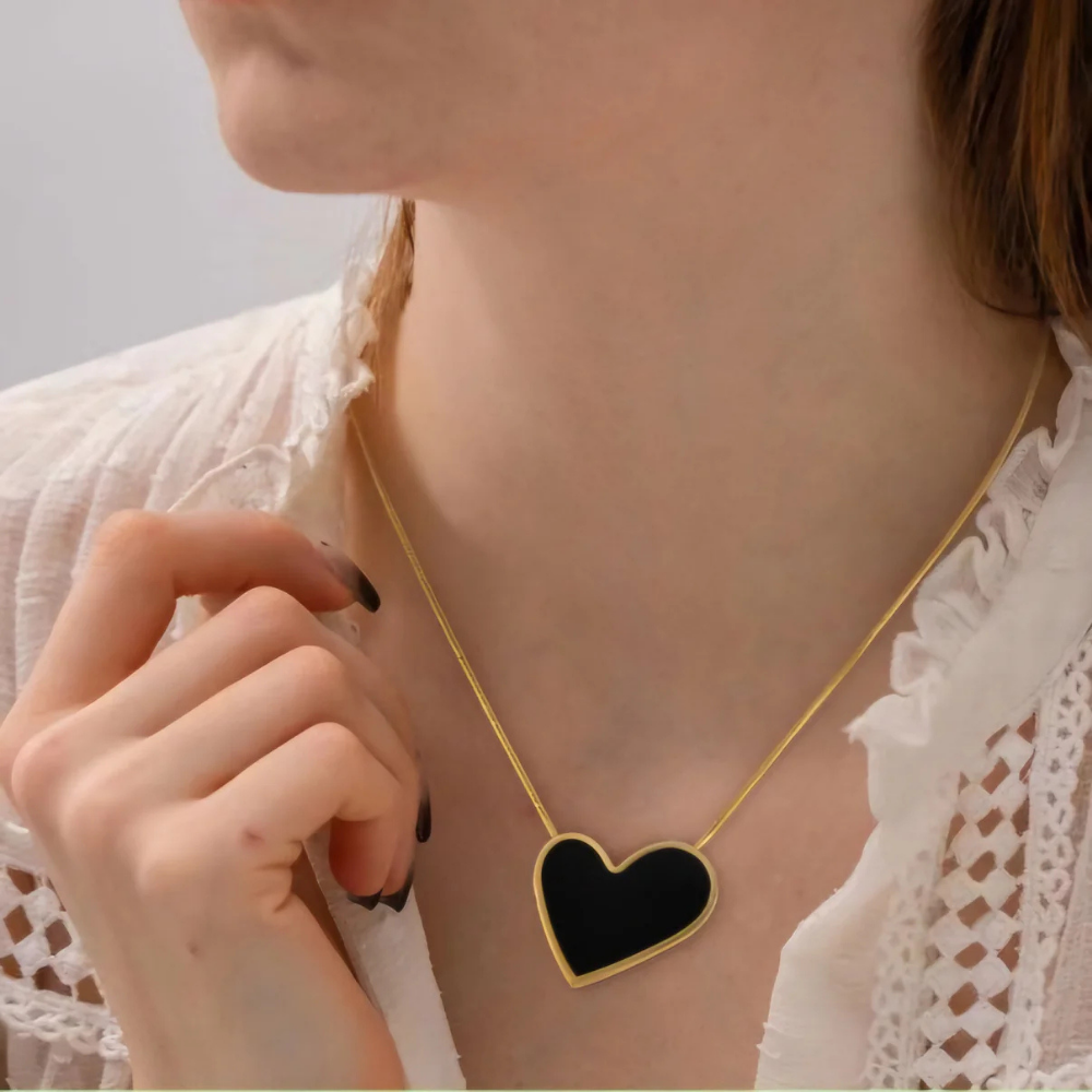 Black Heart Necklace
