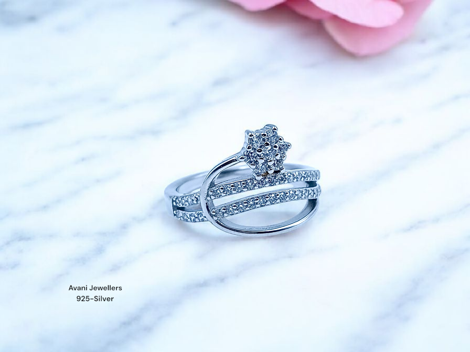 Silver Ladies Fancy Ring only @ ₹1431