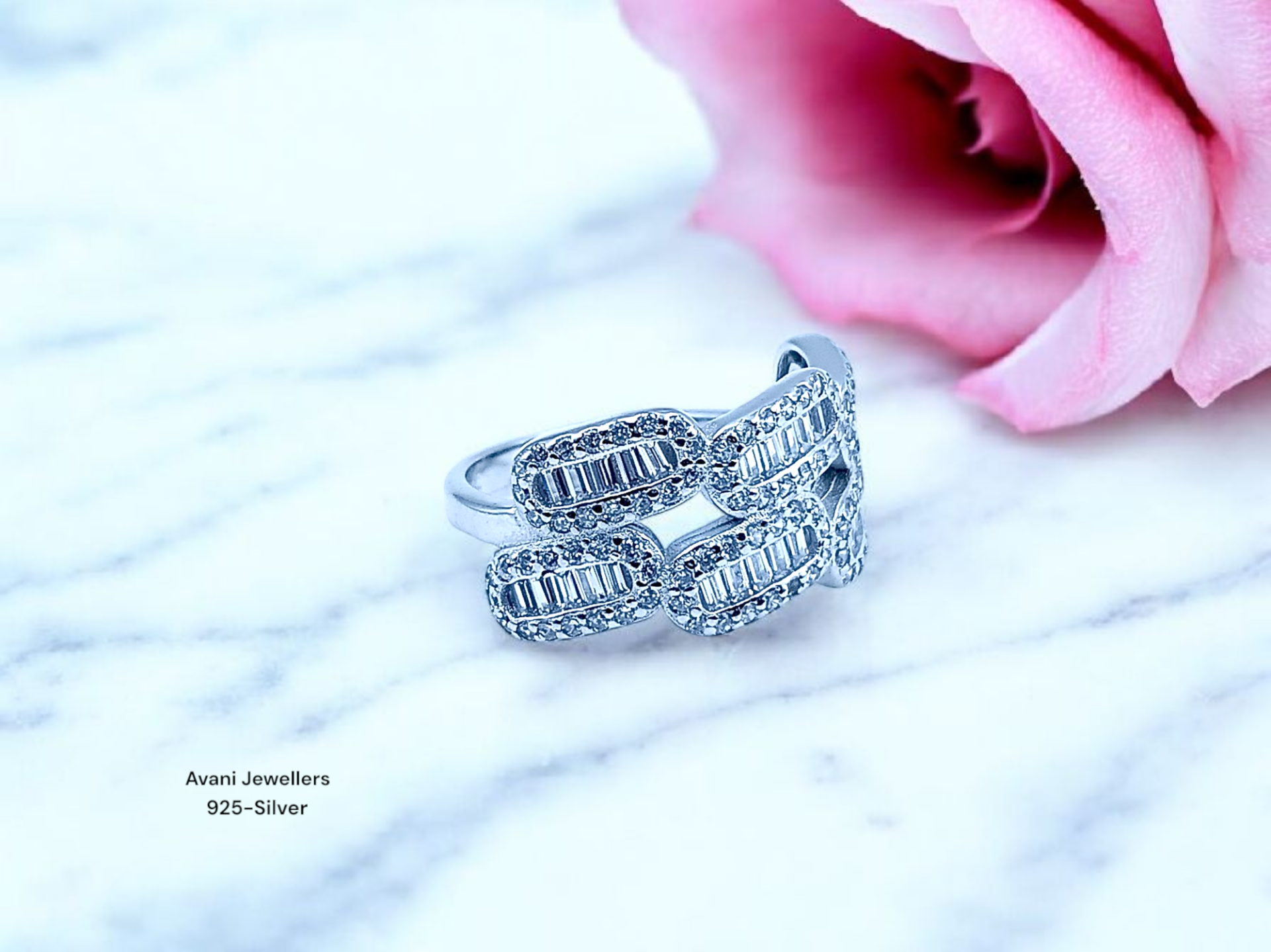 Silver Ladies Fancy Ring only @ ₹1535