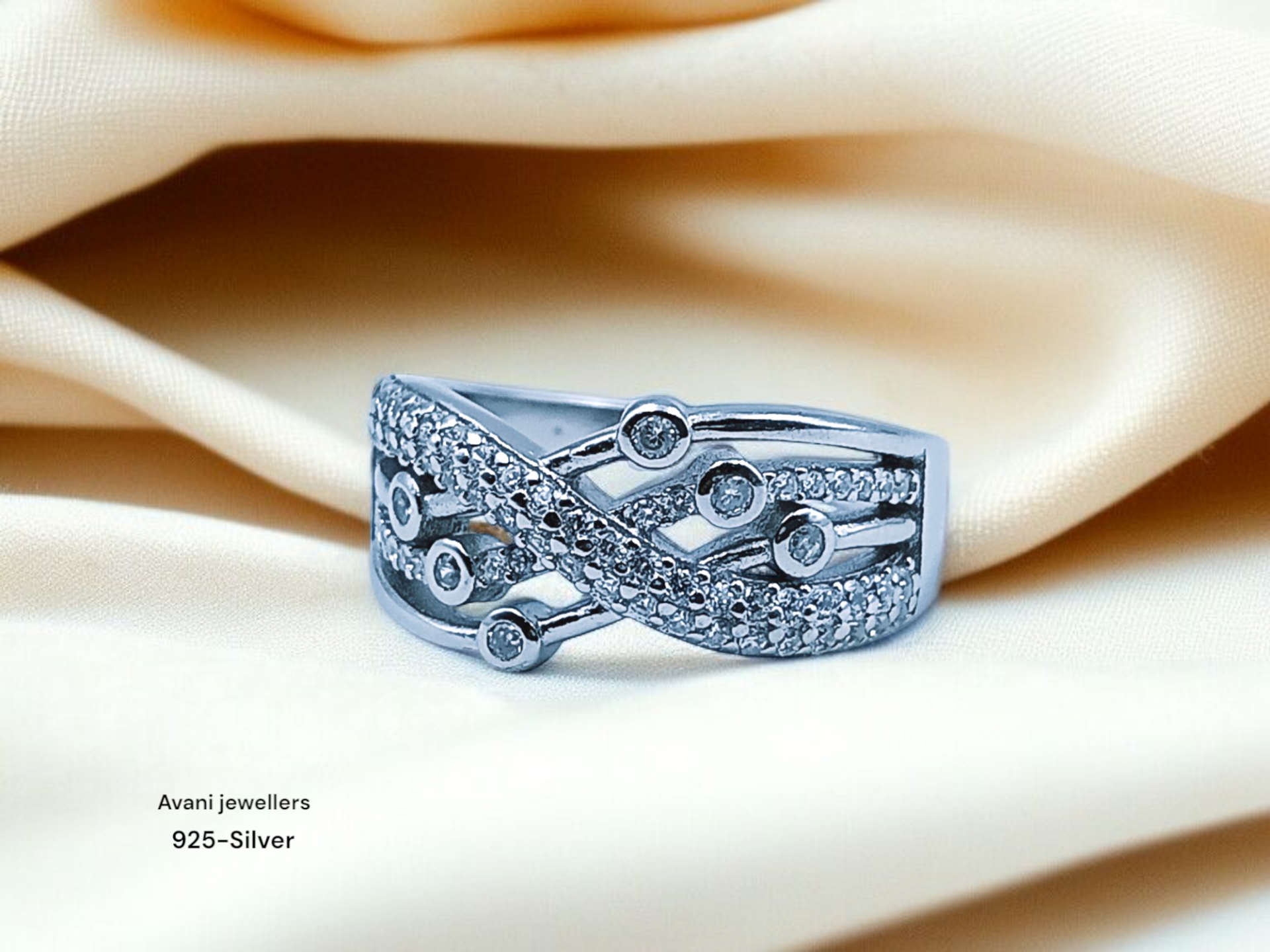 Silver Ladies Fancy Ring only @ ₹2043