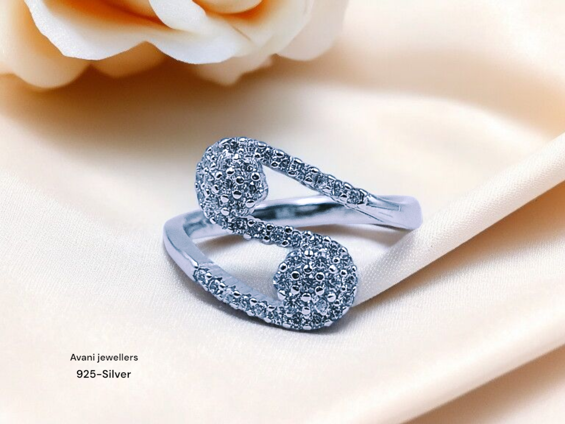 Silver Ladies Fancy Ring only @ ₹1202