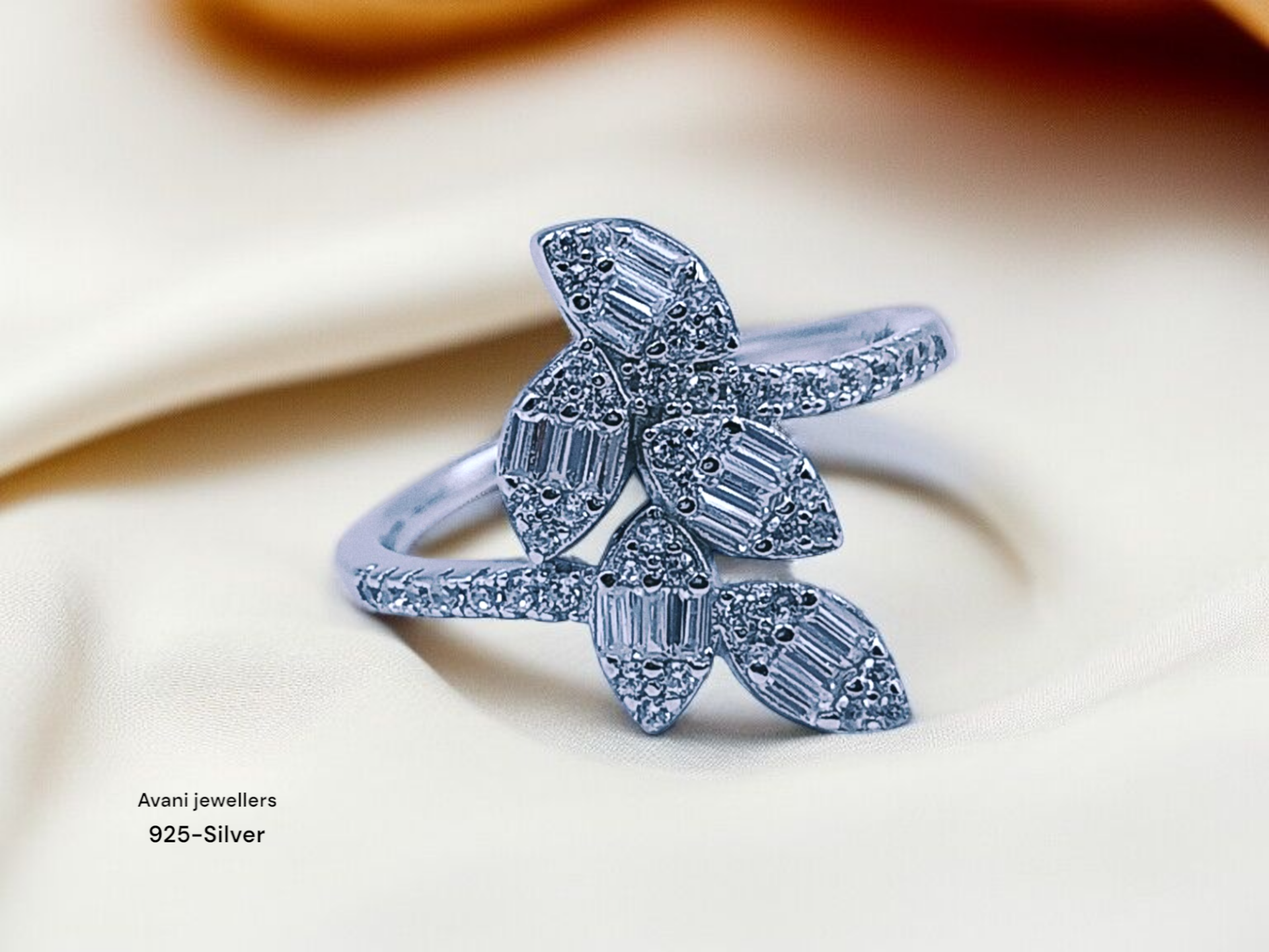 Silver Ladies Fancy Ring only @ ₹1076