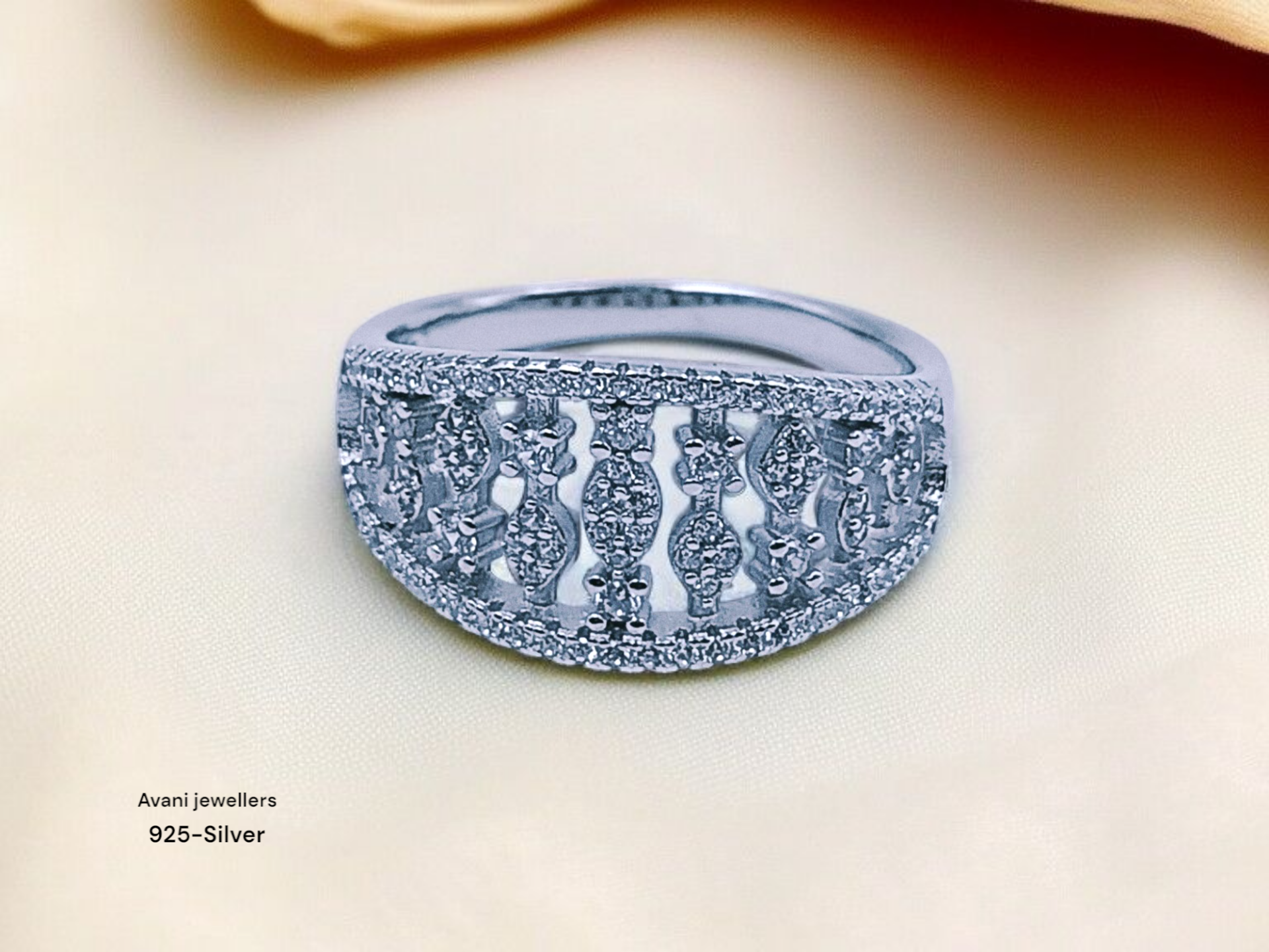 Silver Ladies Fancy Ring only @ ₹1701