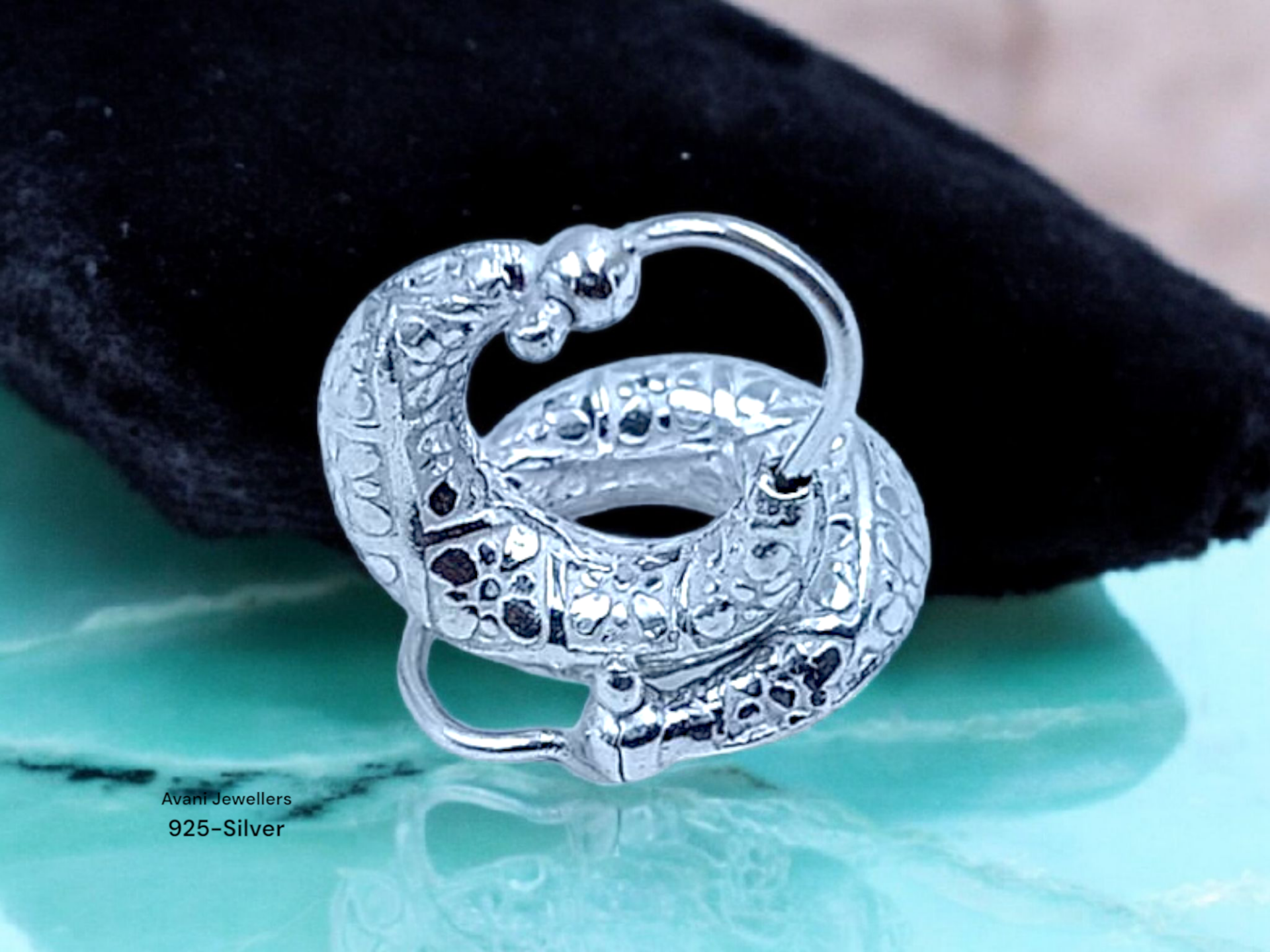 Silver Antique Plain Earrings @ ₹648