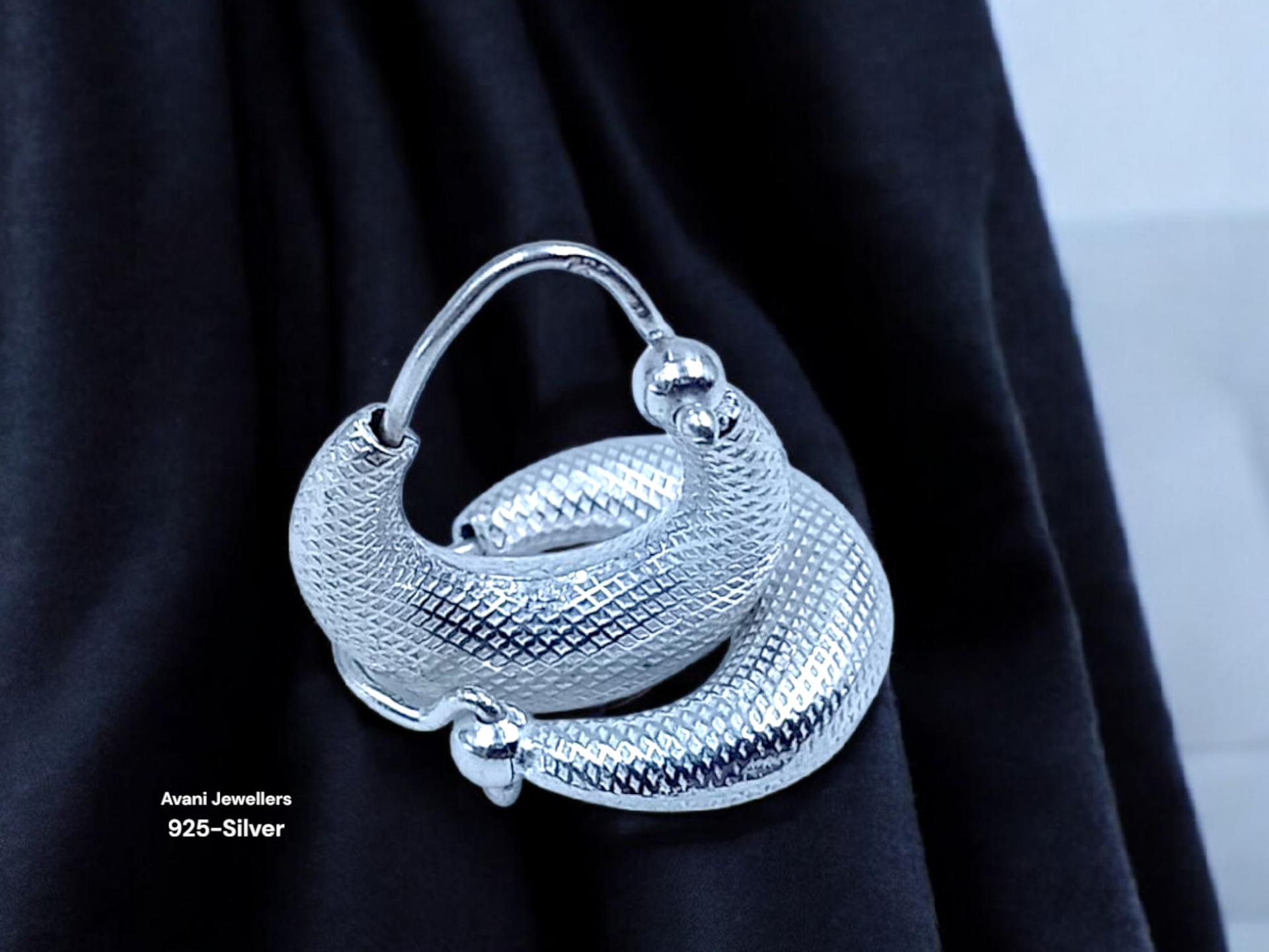 Silver Antique Plain Earrings @ ₹1188