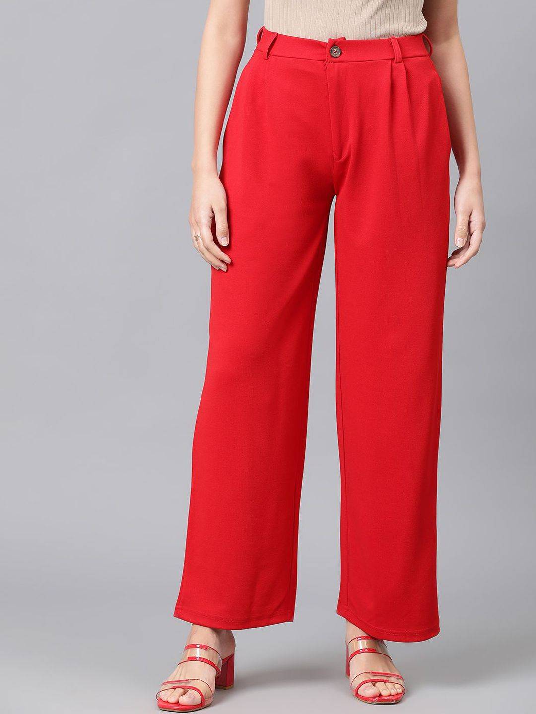 Kotty Women High-Rise Easy Wash Regular Trousers