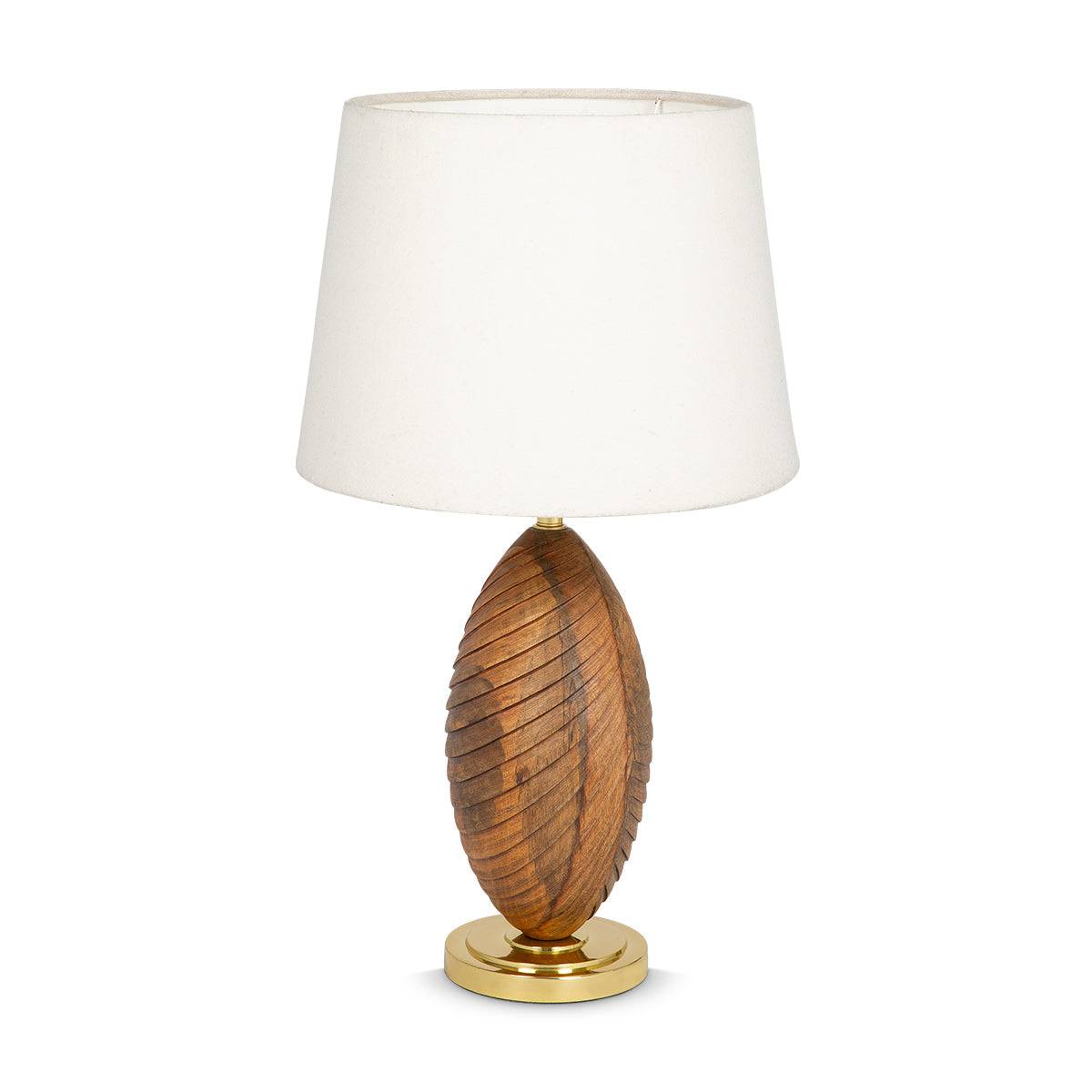 Wooden Carving Table Lamp