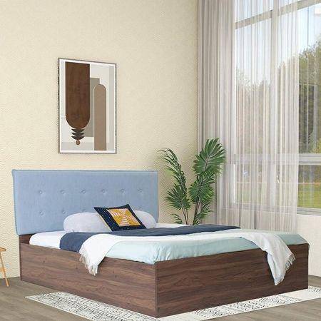 Virabhad Bed With Premium Leatherette Fabric And Box Storage Queen Bed
