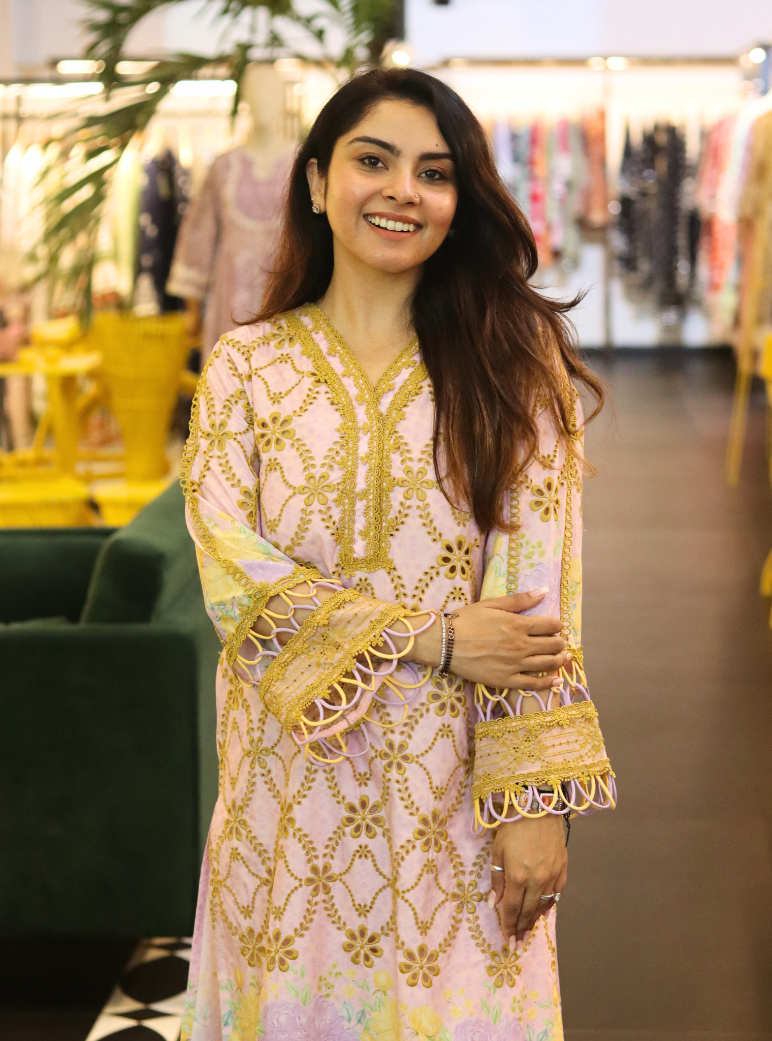 Poema Cotton Printed Pink Kurta Set