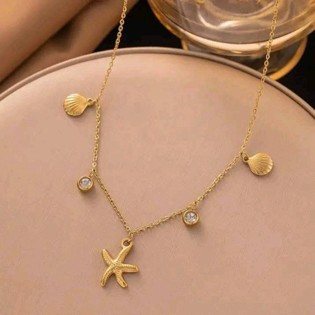Starfish Charm Gold Necklace