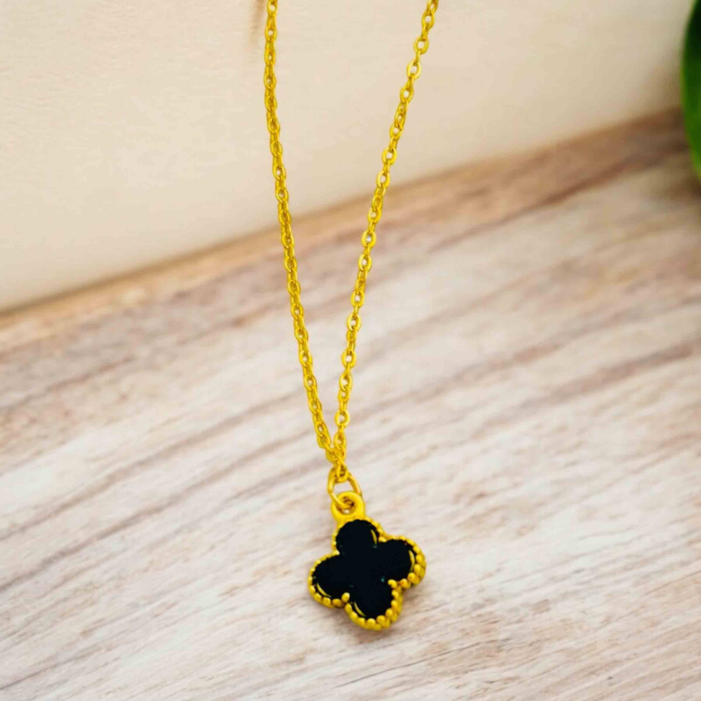 Black Flower Chain Pendant buy only at ₹99