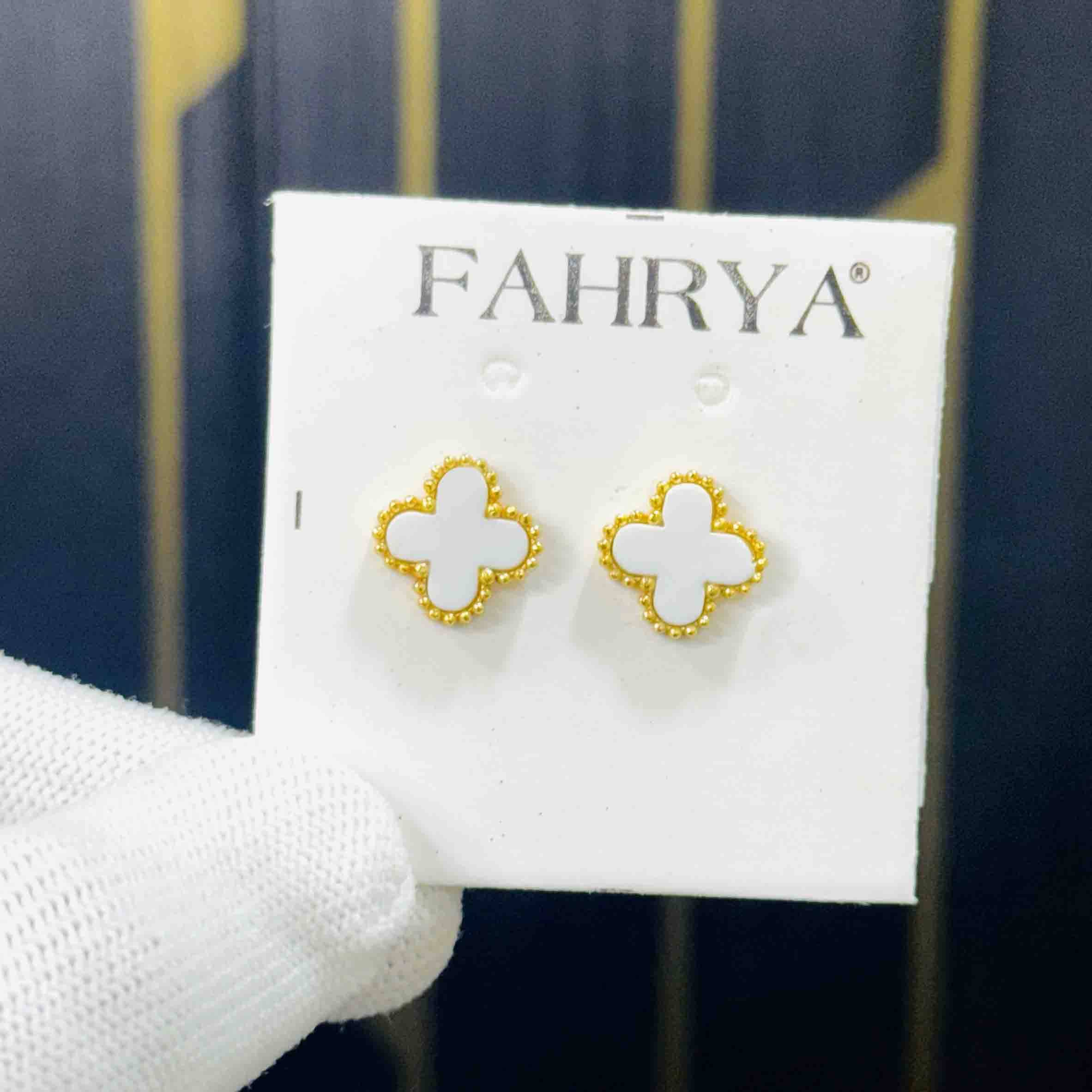 White Flower Earrings buy only at ₹87
