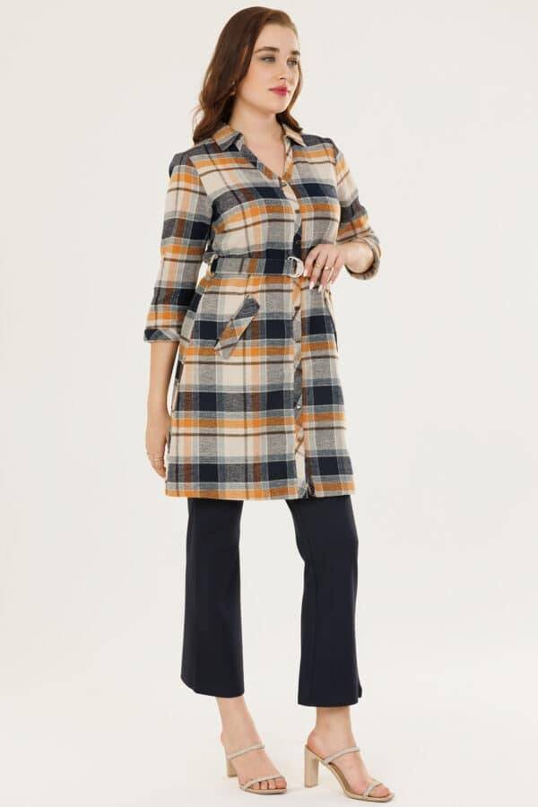 Winter Tunic in Blue Check