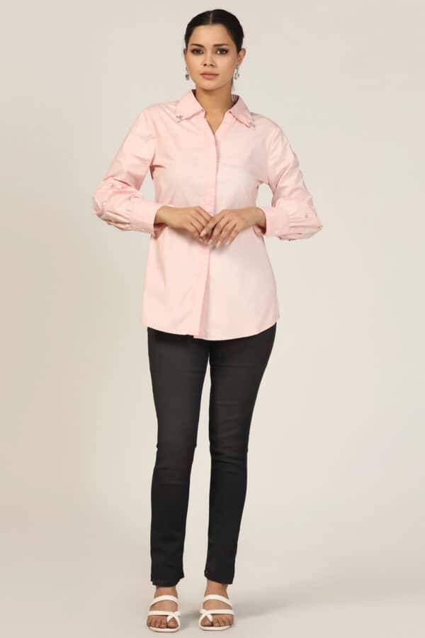 Peach Full Sleeves Shirt