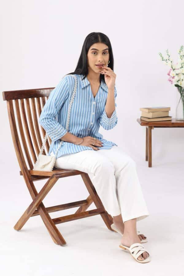 White Solid Regular Fit Pant in Cotton Satin Lycra