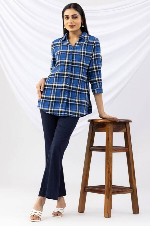 Navy Solid Tencel Roma Spandex Slim Fit Pant