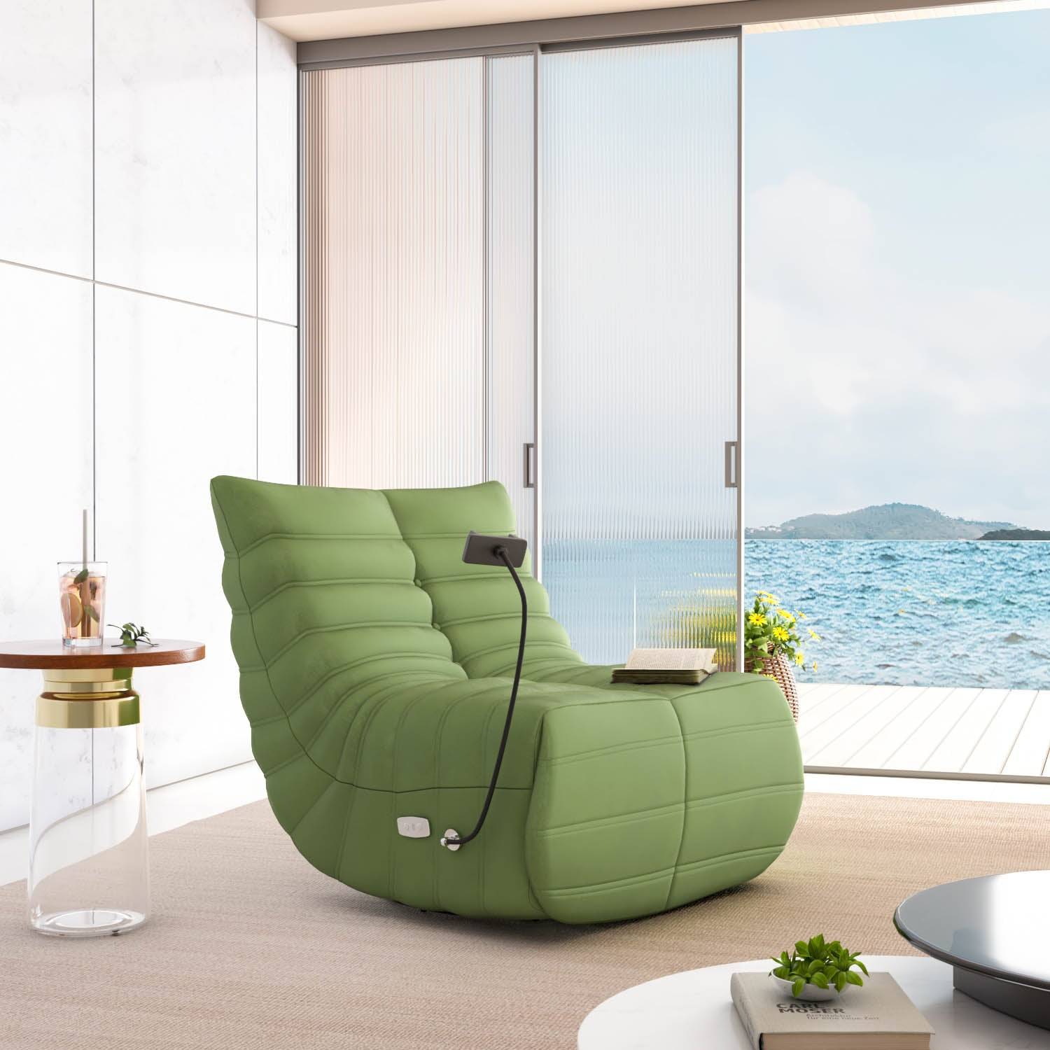 Adore 1 Seater Rocker & Swivel Electric Recliner (Olive)