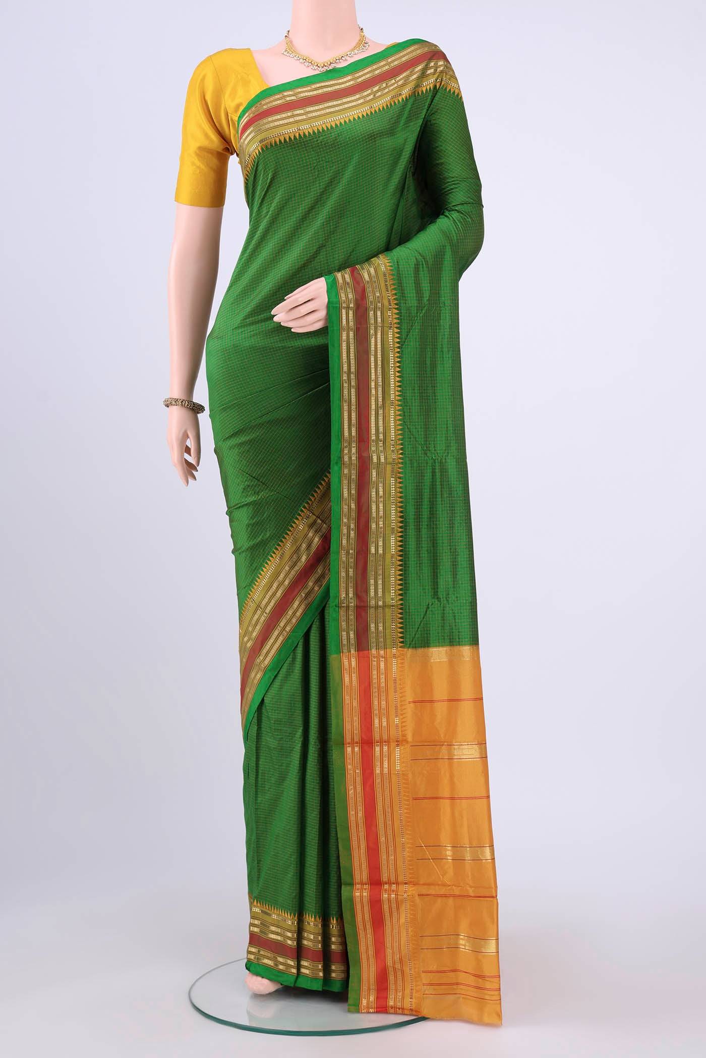 Green Narayanpet Silk Saree Buy at ₹8225