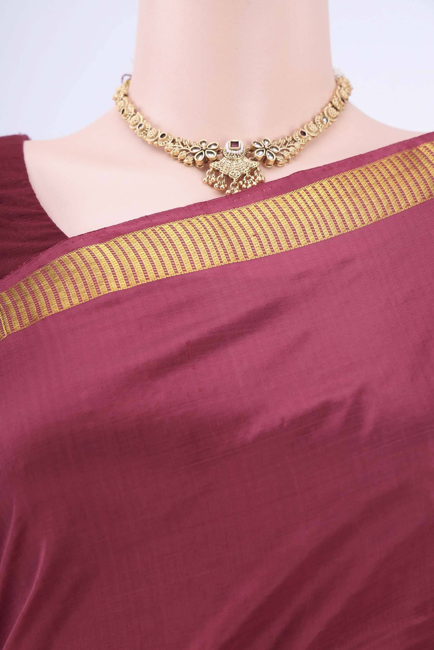 Maroon Kanchipuram Silk Saree Buy at ₹7776