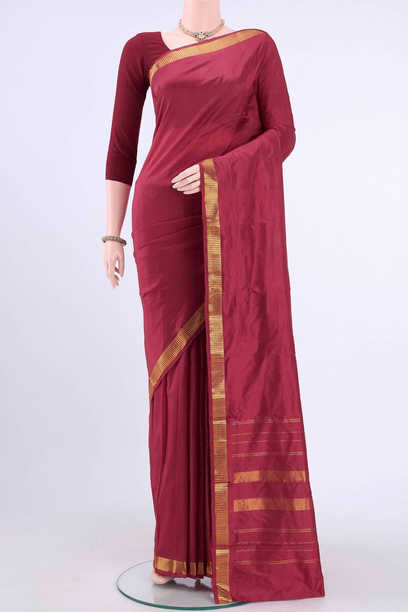 Maroon Kanchipuram Silk Saree Buy at ₹7776