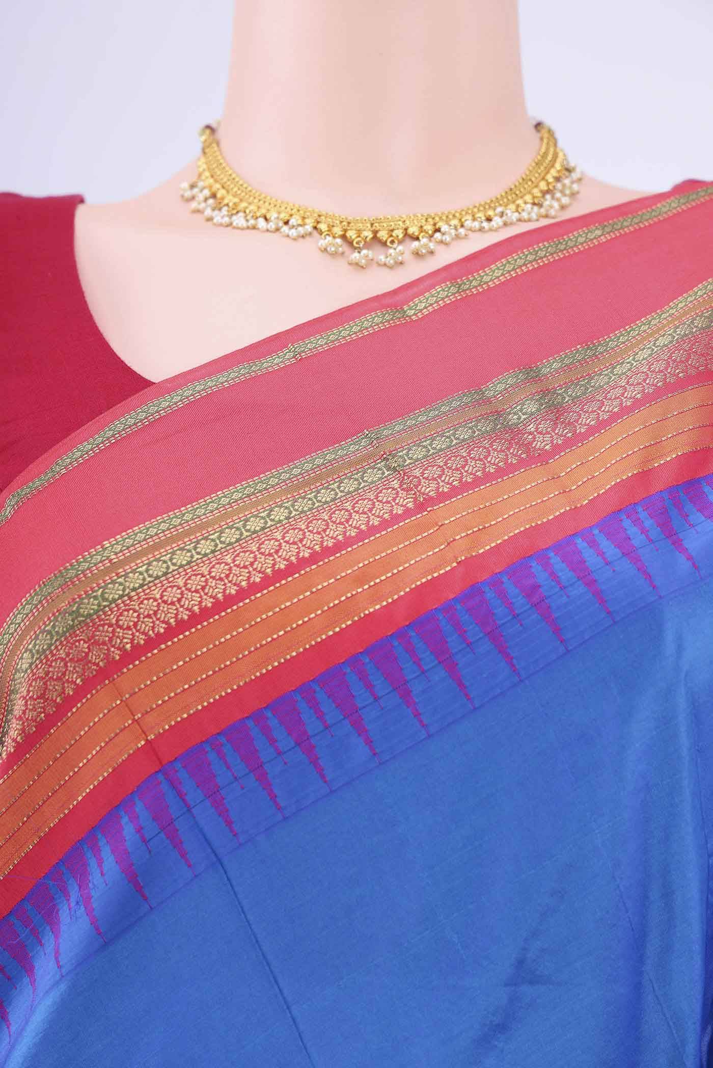 Royal Blue Bangalore Silk - kadyal Saree Buy at ₹8055