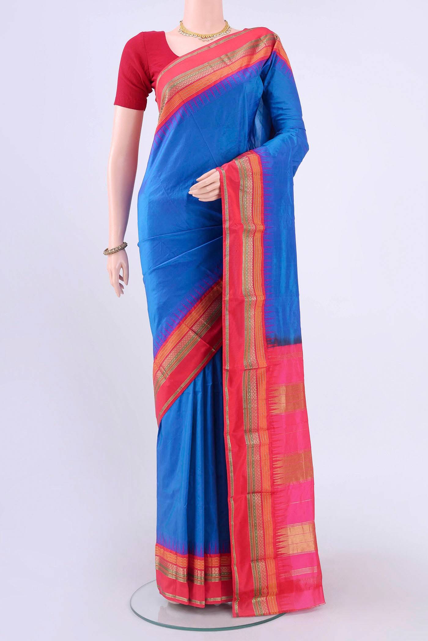 Royal Blue Bangalore Silk - kadyal Saree Buy at ₹8055
