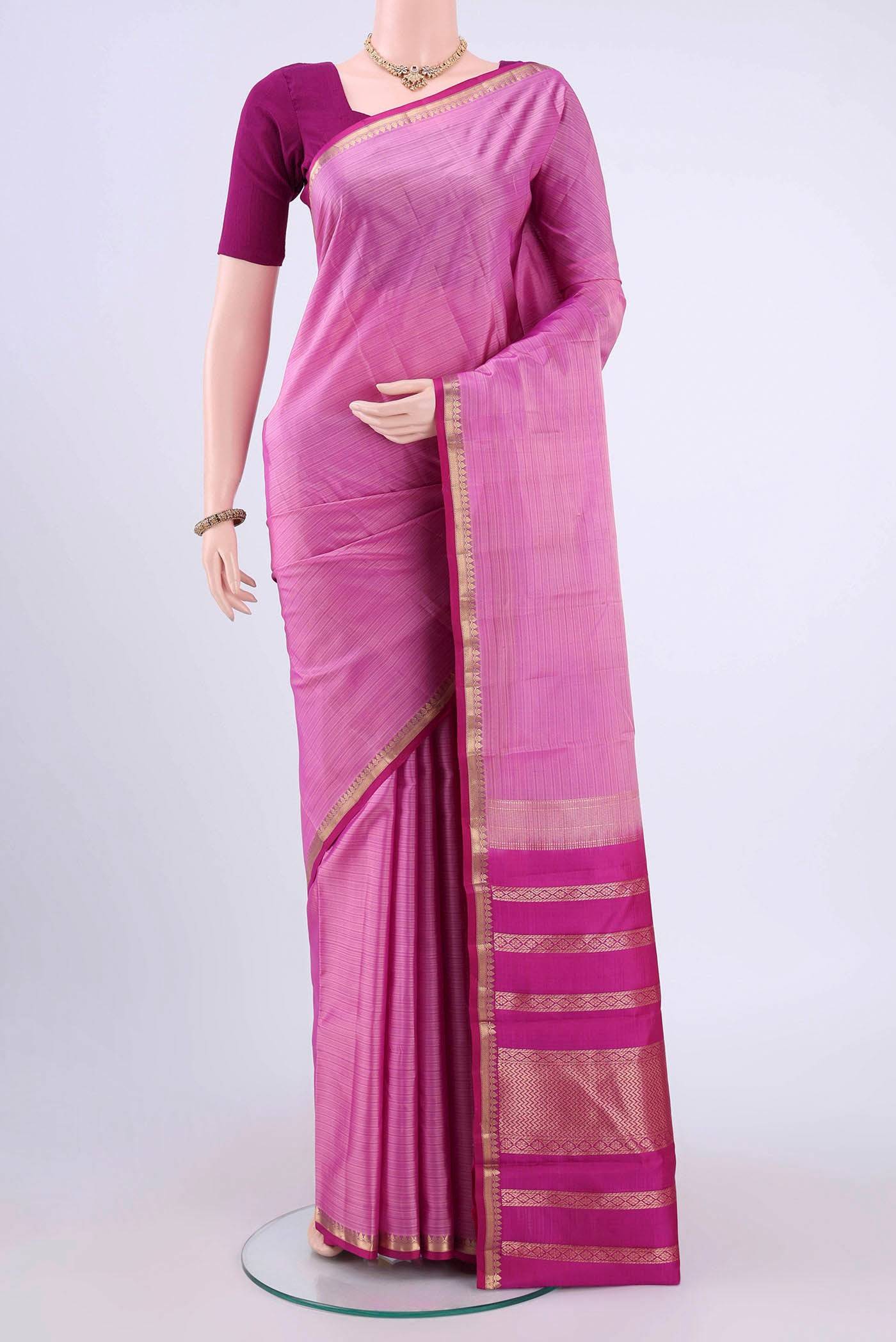 Rose pink Nangavalli Silk [ Salem ] Saree Buy at ₹8660