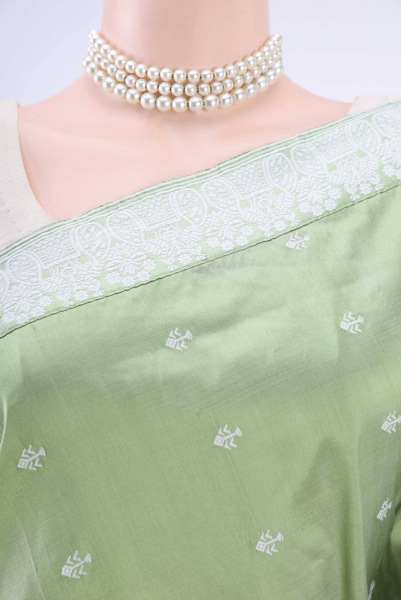 Light Green Assam Silk Saree Buy at ₹16796