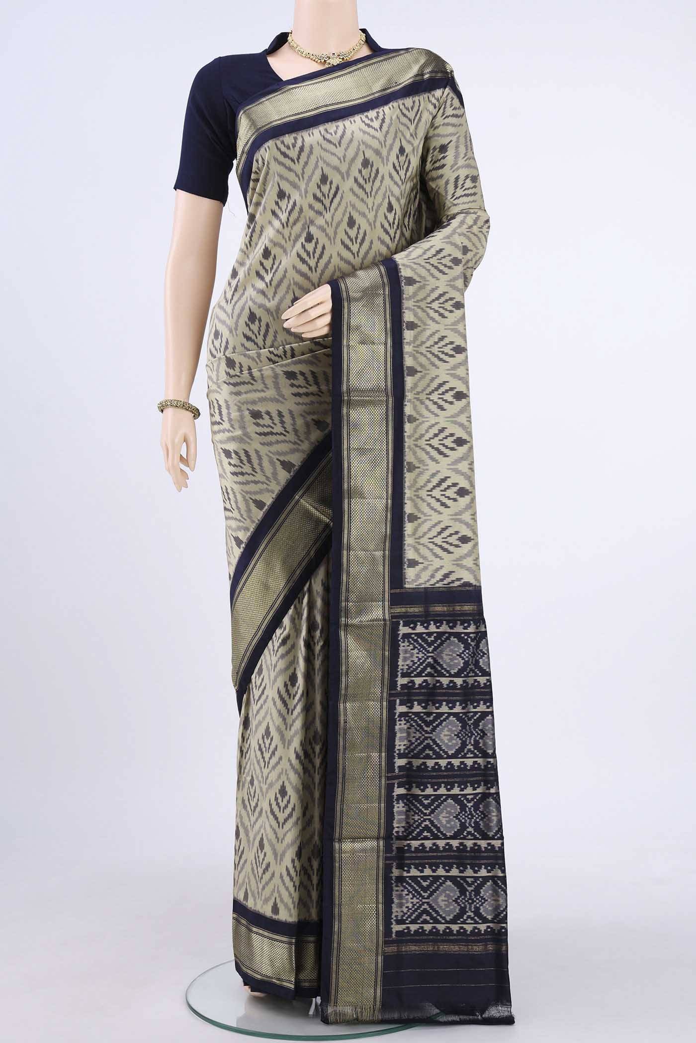 Beige Pochampally Silk Saree Buy at ₹20431