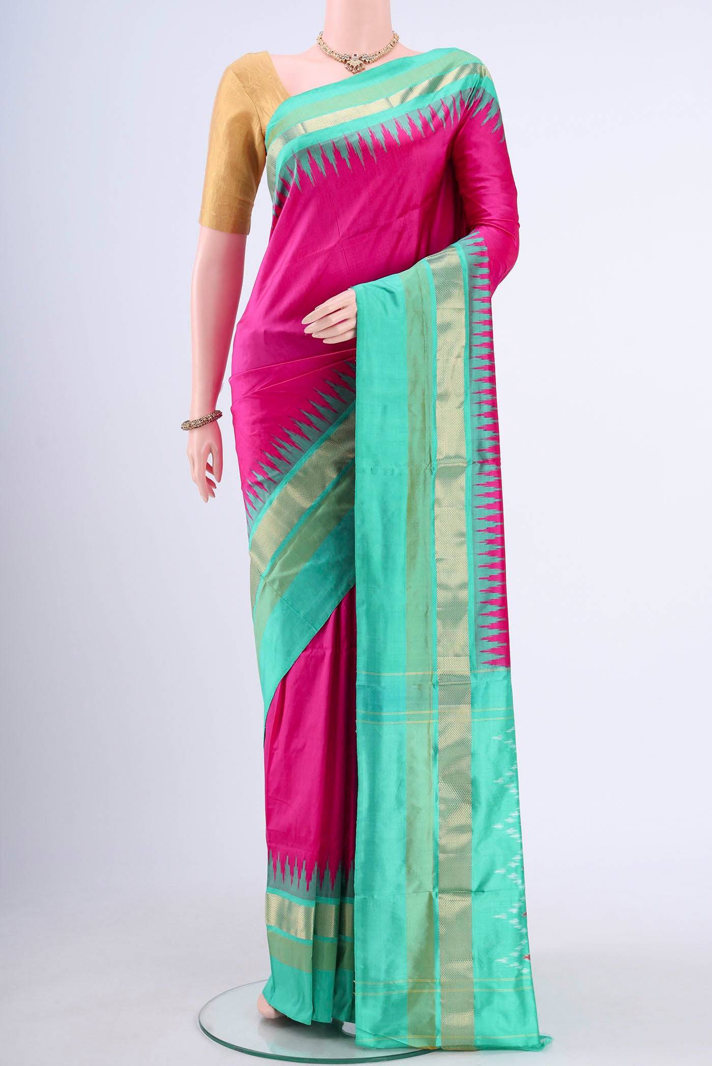 Rani Pink Pochampally Silk Saree Buy at ₹11664