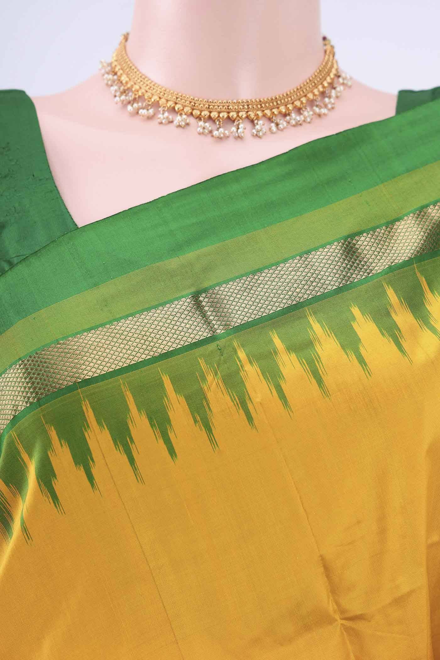 Yellow Pochampally Silk Saree Buy at ₹11664