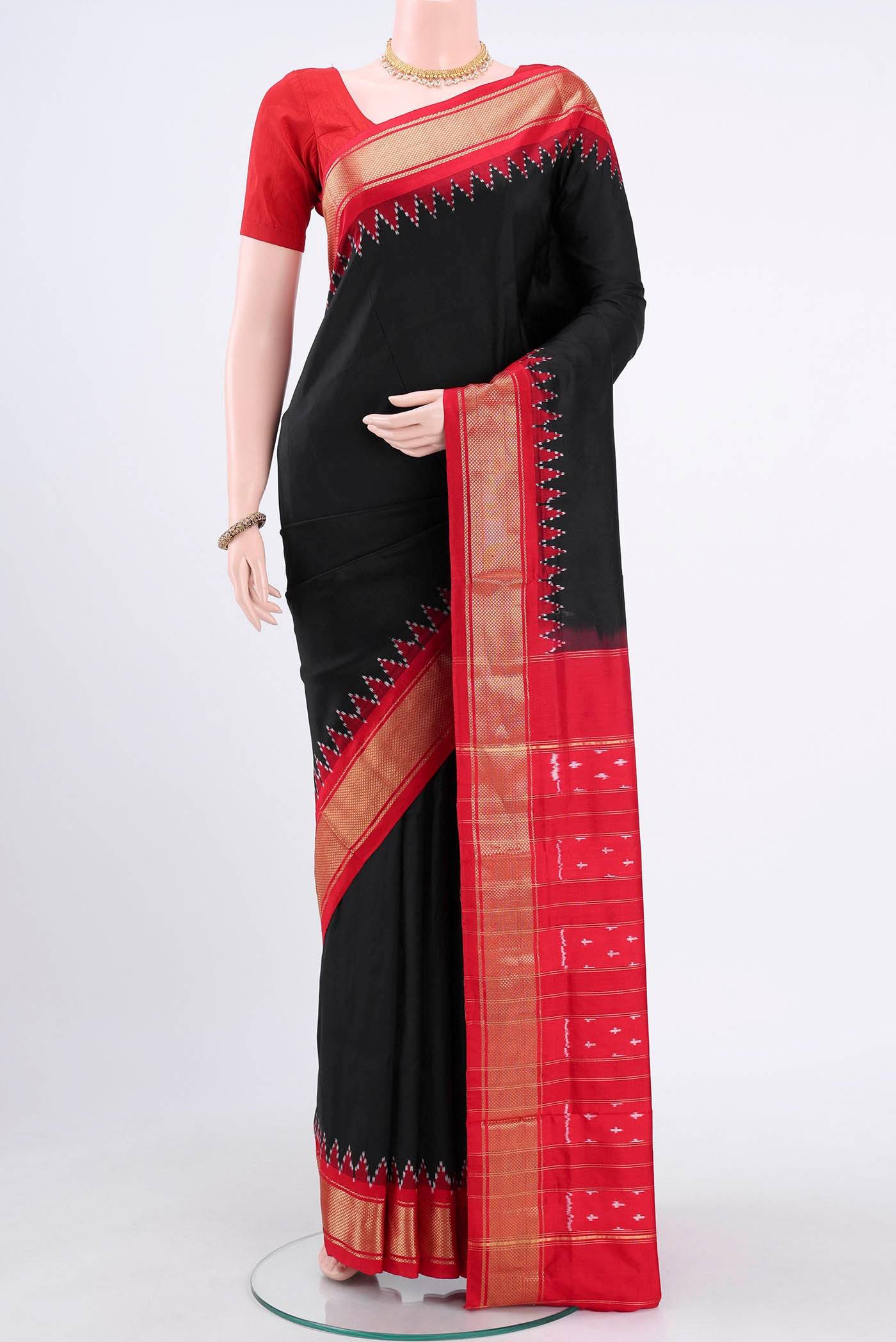 Black Pochampally Silk Saree Buy at ₹12709