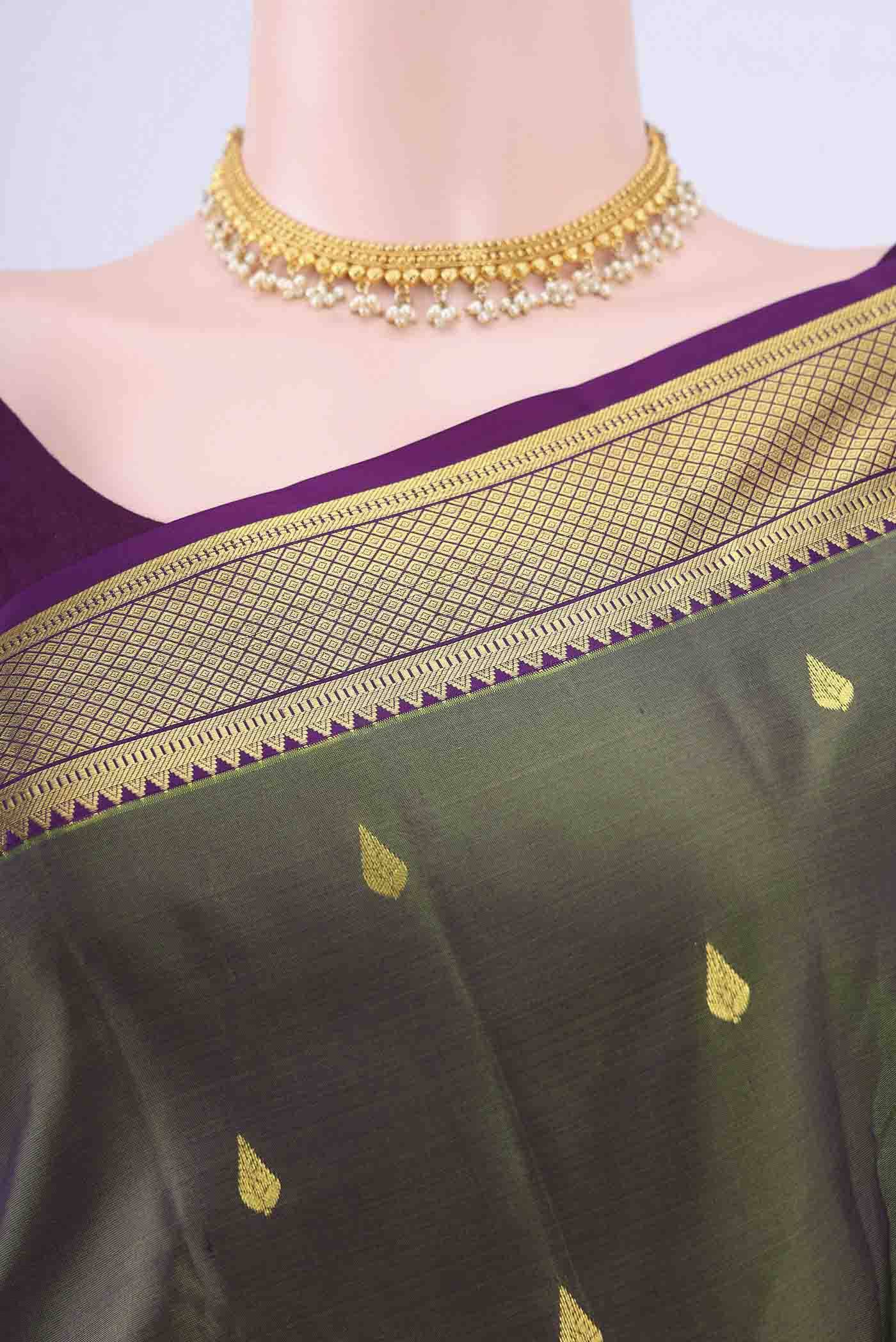 Mehandi Green Nangavalli Silk [ Salem ] Saree Buy at ₹8395