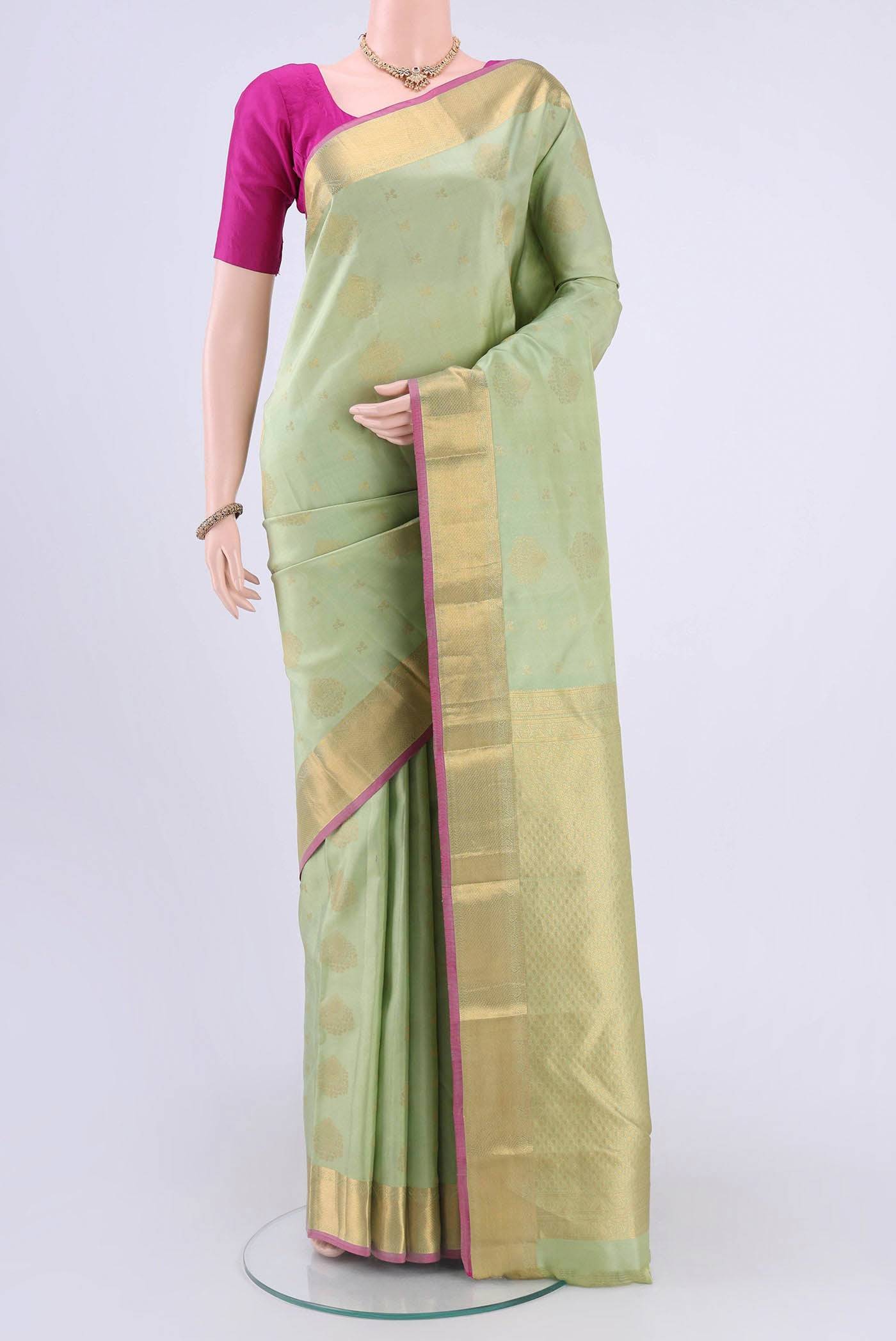 Pista Green Nangavalli Silk [ Salem ] Saree Buy at ₹10090