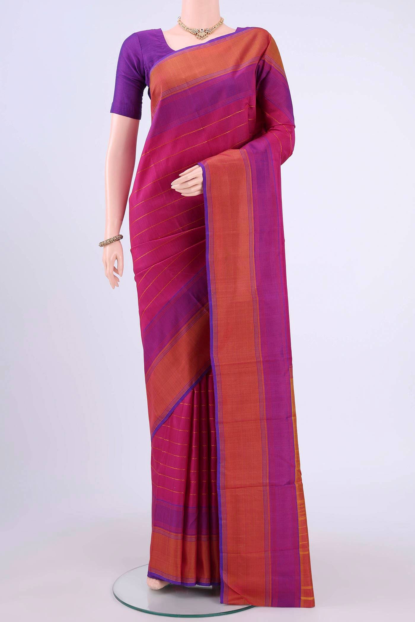 Magenta Kanchipuram Saree Buy at ₹13903