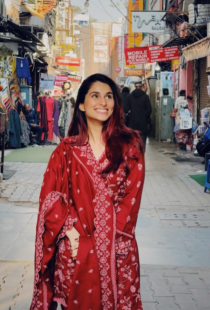 Juno Wool Wine Kurta Set