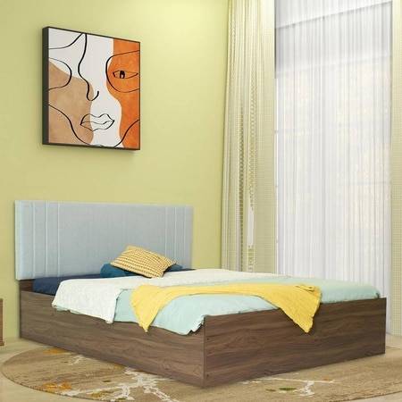 Ananda Bed With Premium Leatherette Fabric And Box Storage Queen Bed
