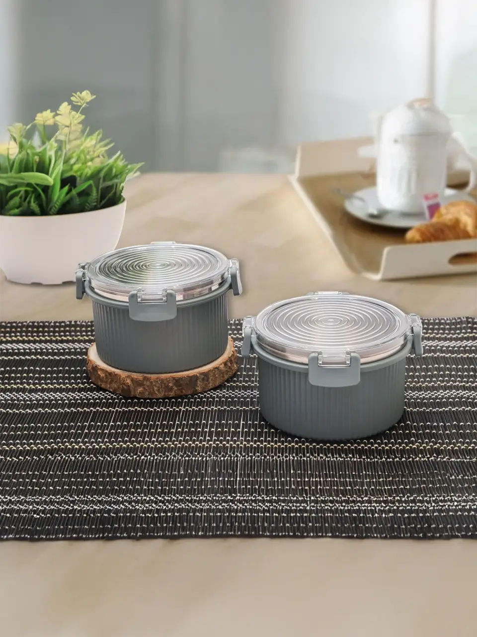 Apex Stylish Grey Stackable Snack Containers Buy @ ₹459