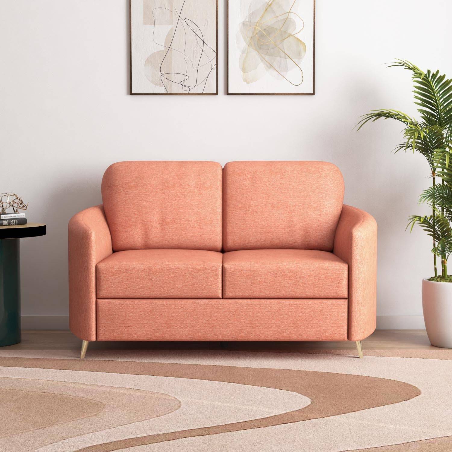 Arch 2 Seater Fabric Sofa- Rust