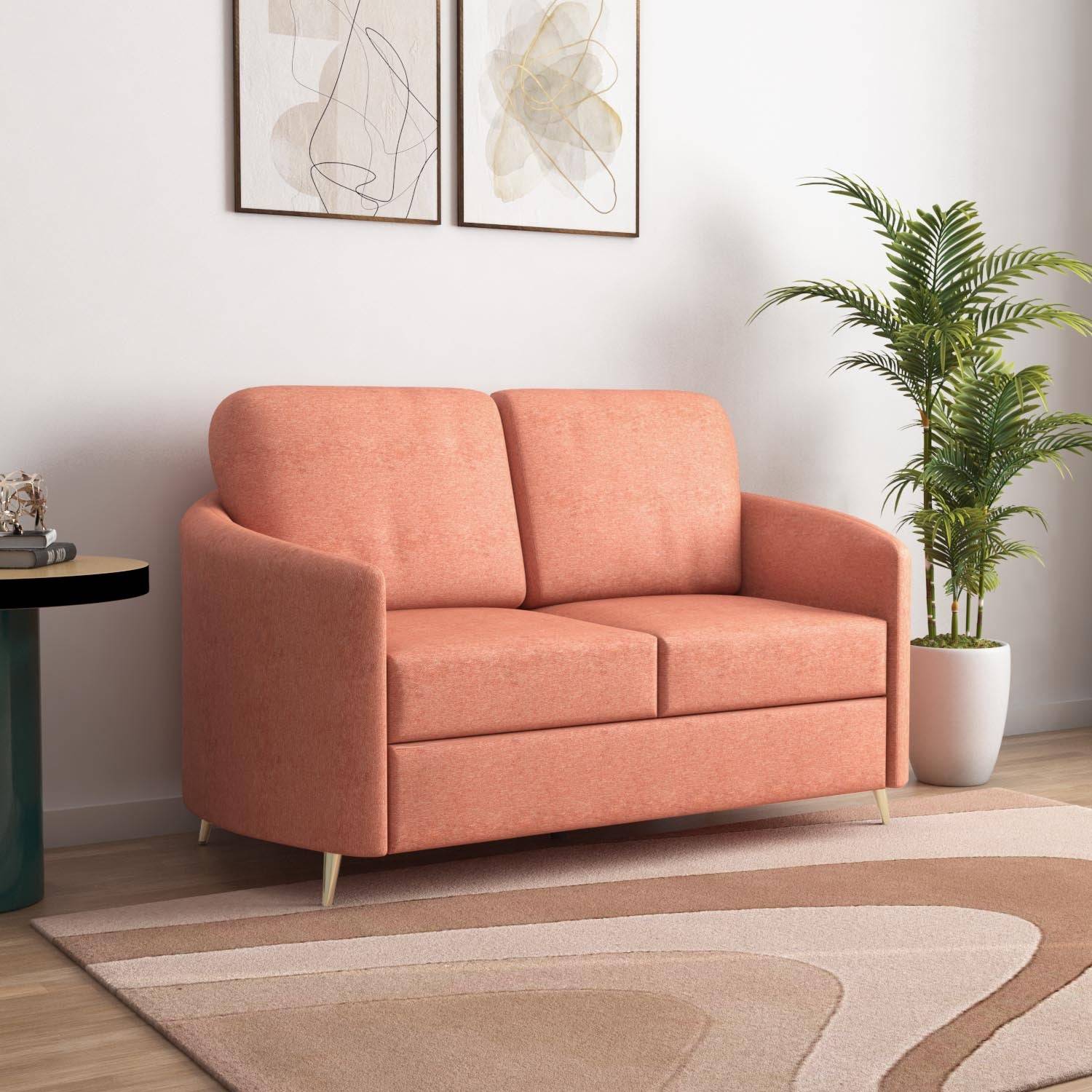 Arch 2 Seater Fabric Sofa- Rust