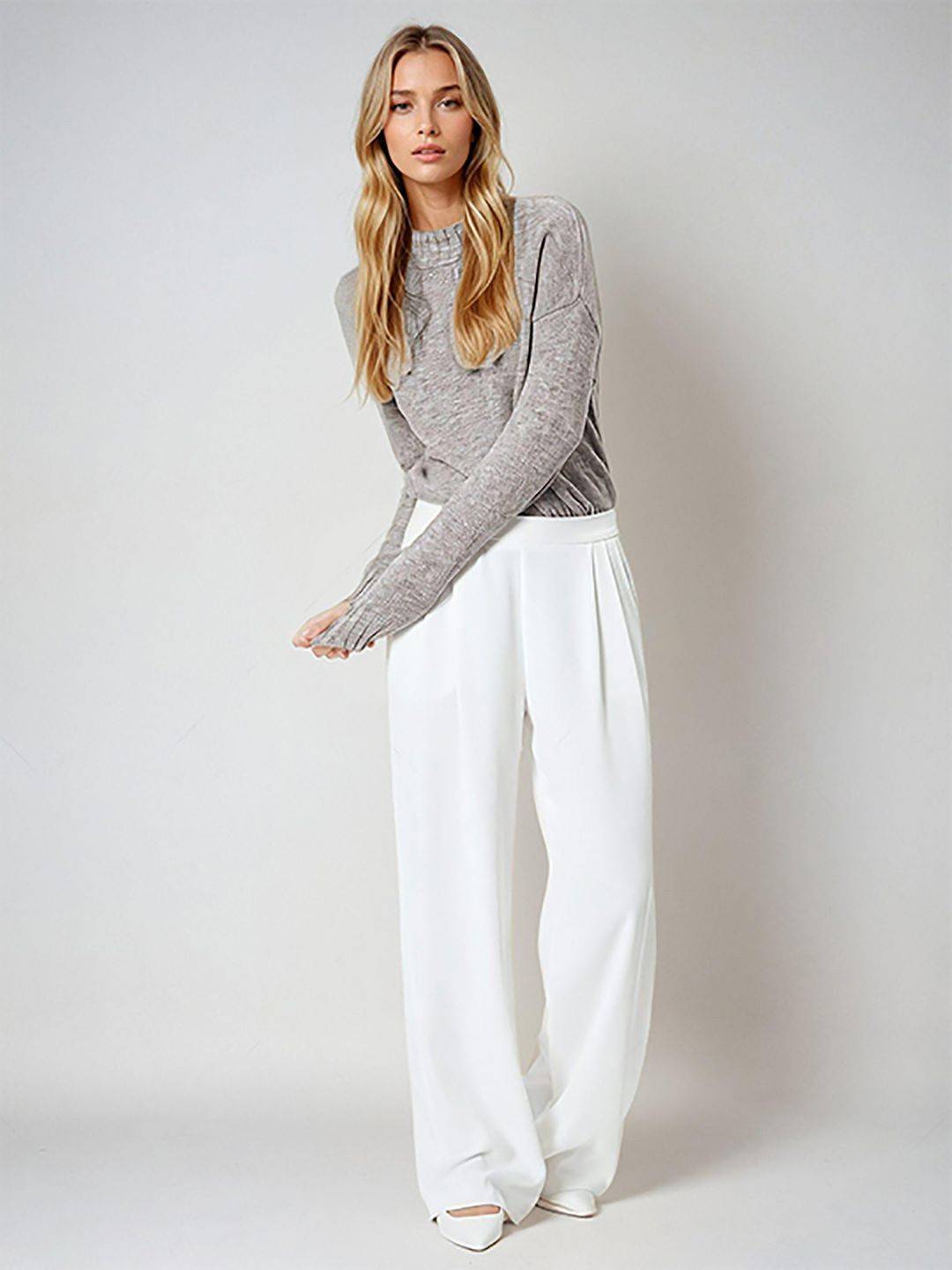 Kotty Women Mock Collar Long Sleeves Pullover Sweater