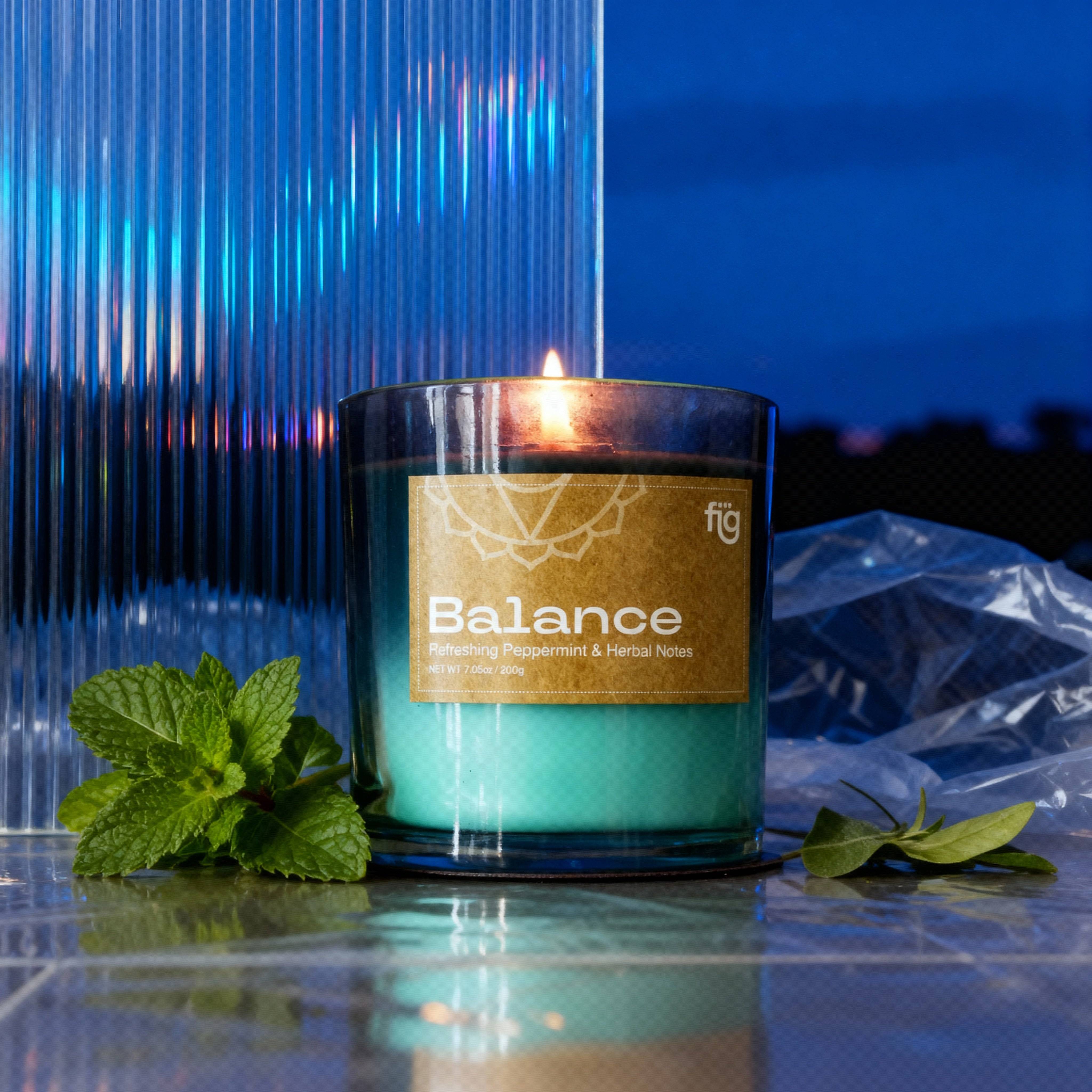 Balance Peppermint Vegan Wax Scented Candle