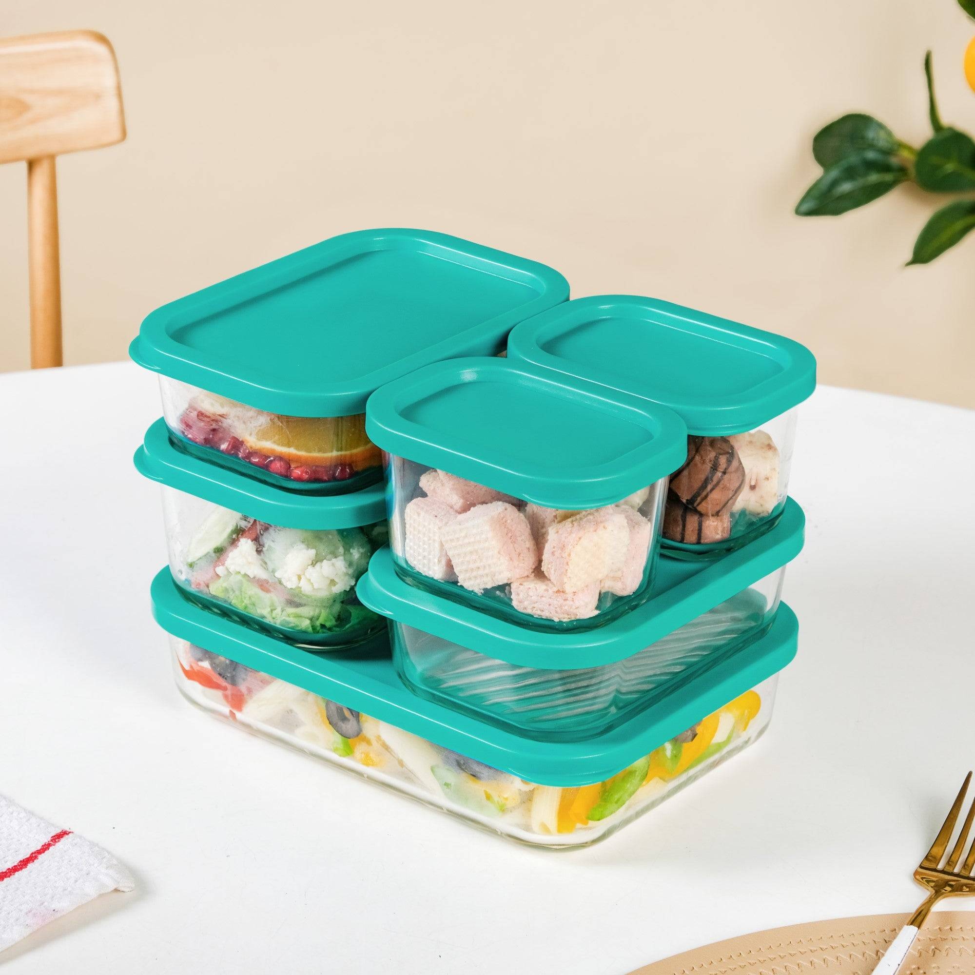 Groovo Airtight Containers For Food Storage Set Of 6 S 310ml M 520ml L 750ml XL 1200ml