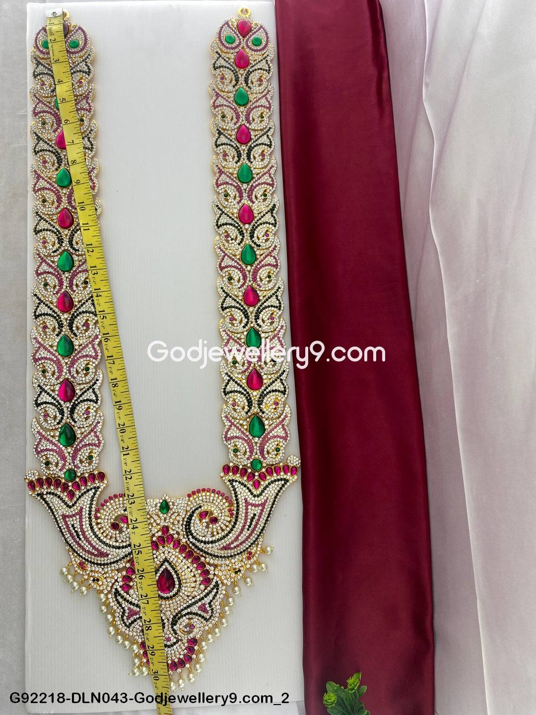 Alankaram 1 Step Long Haram Necklace for Deity Mata and God