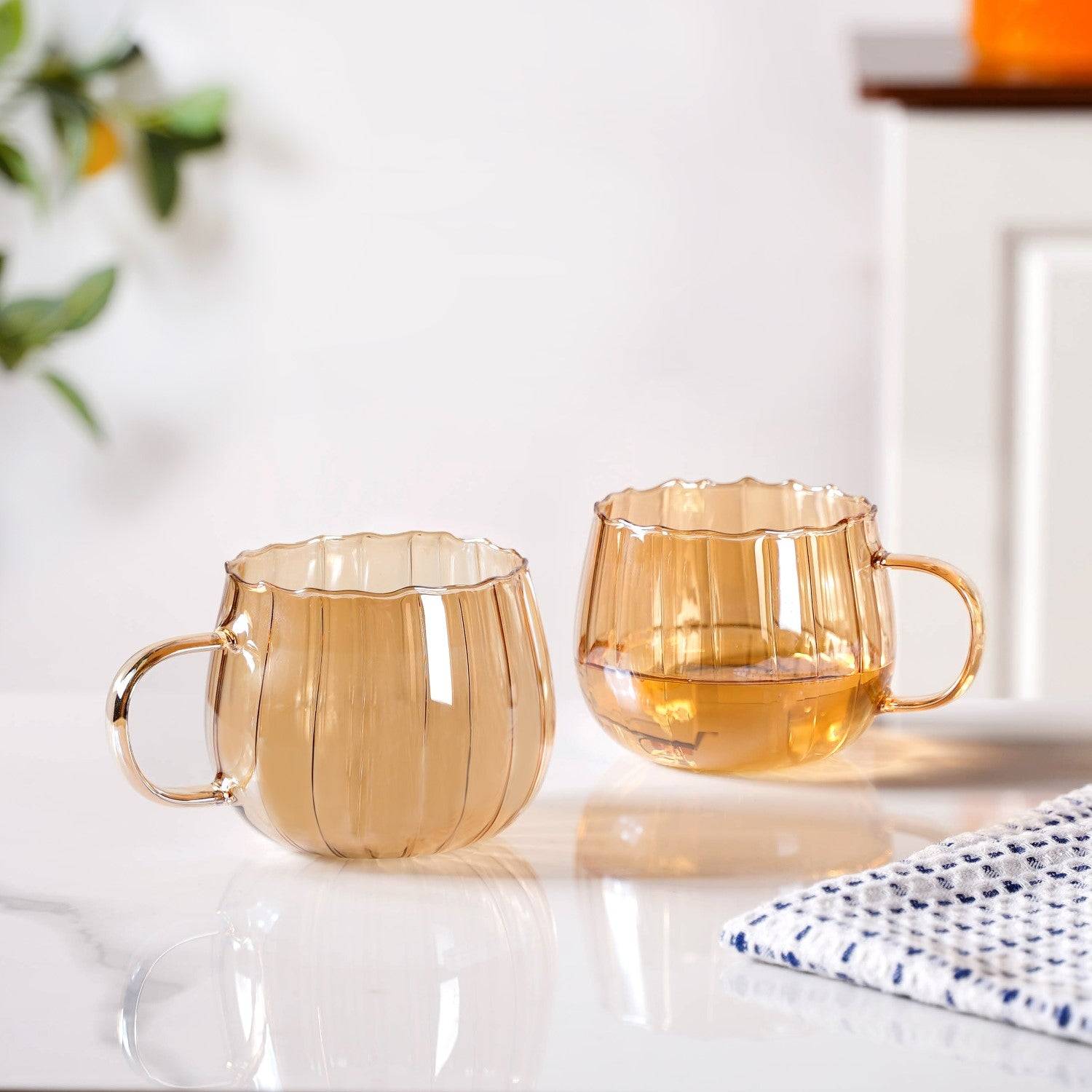 Amber Pumpkin Tea Cup Set Of 2 400ml buy only at ₹595