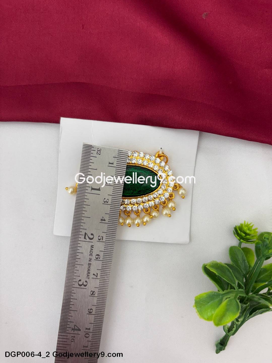 Amman Deity God Jewelley Green Dollar Pendant For Lord Venkateshwara