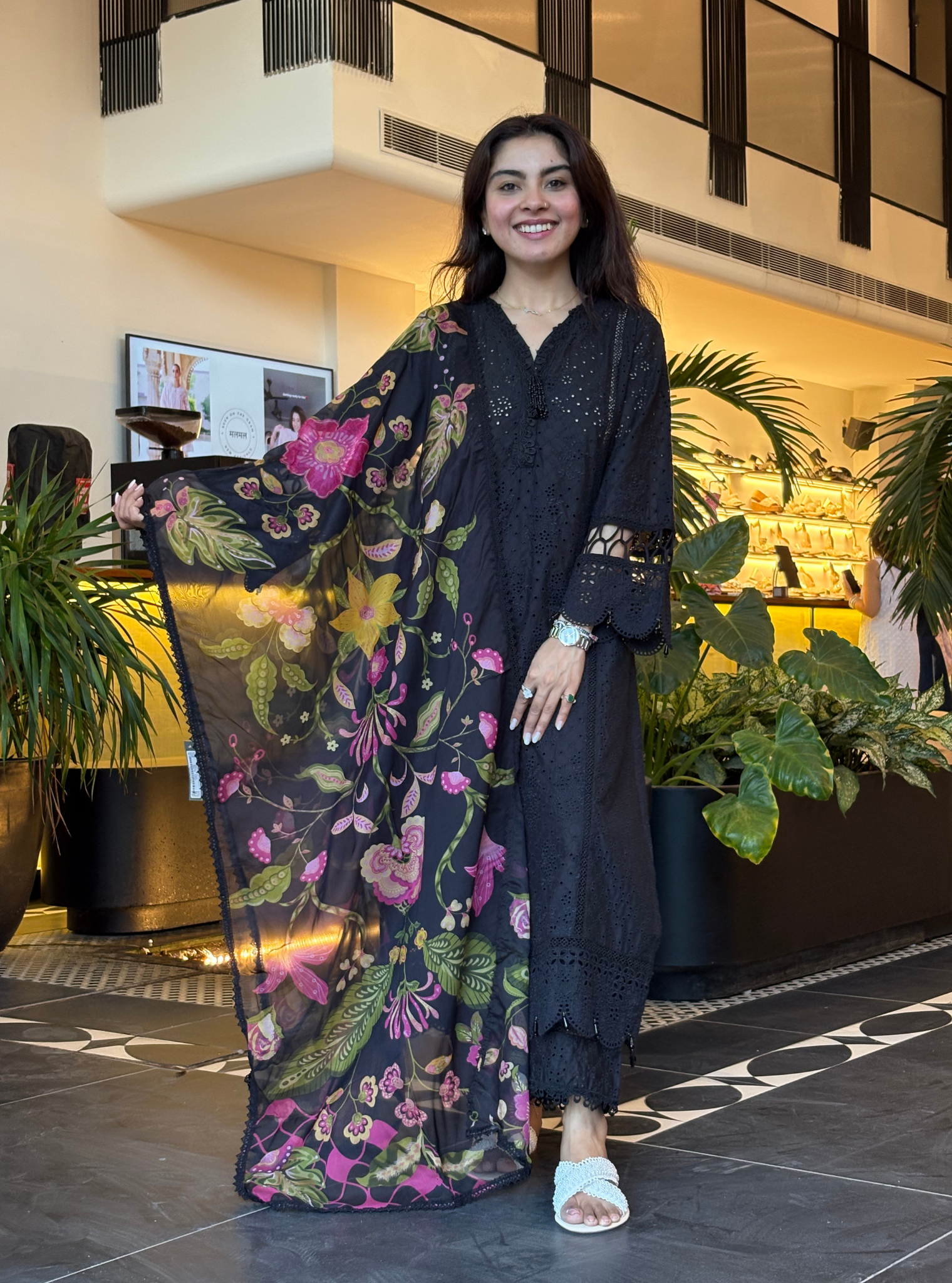 Aaira Supima Cotton Black Kurta Set